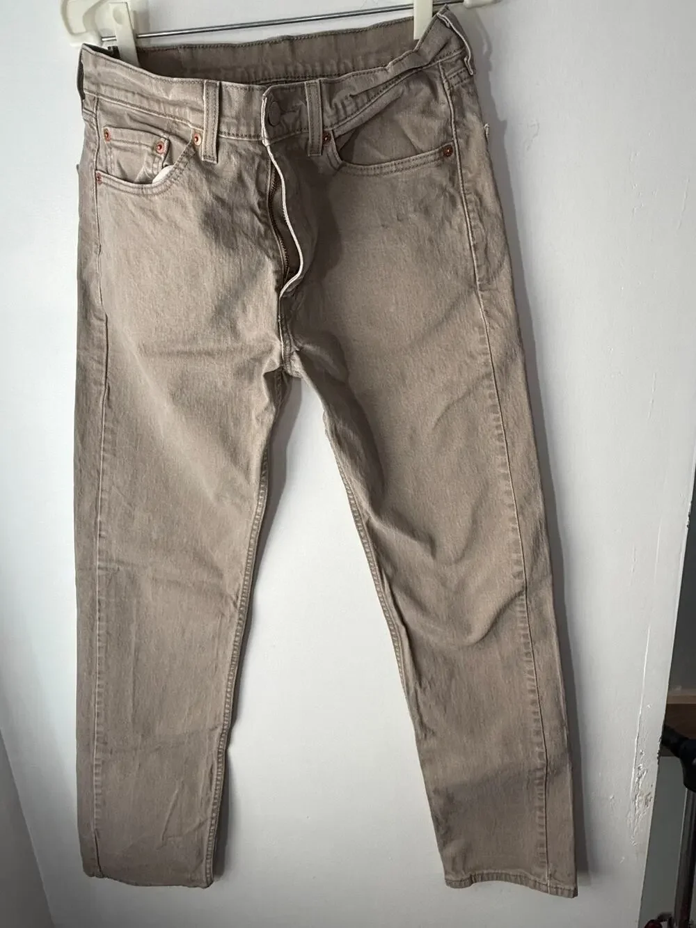 Levi’s 505 Straight Leg Jeans Men’s W32 L34 Tan Khaki Denim Levi Strauss